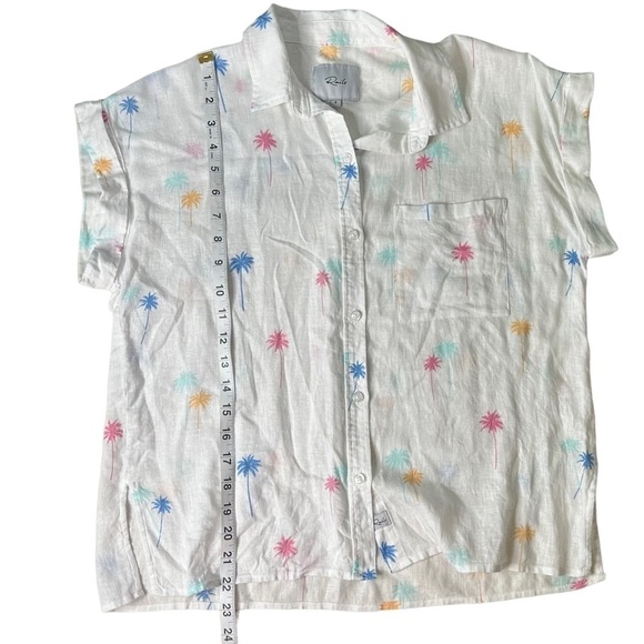 Rails Whitney Neon Palms Button Down Top. Size Small - Picture 4 of 8